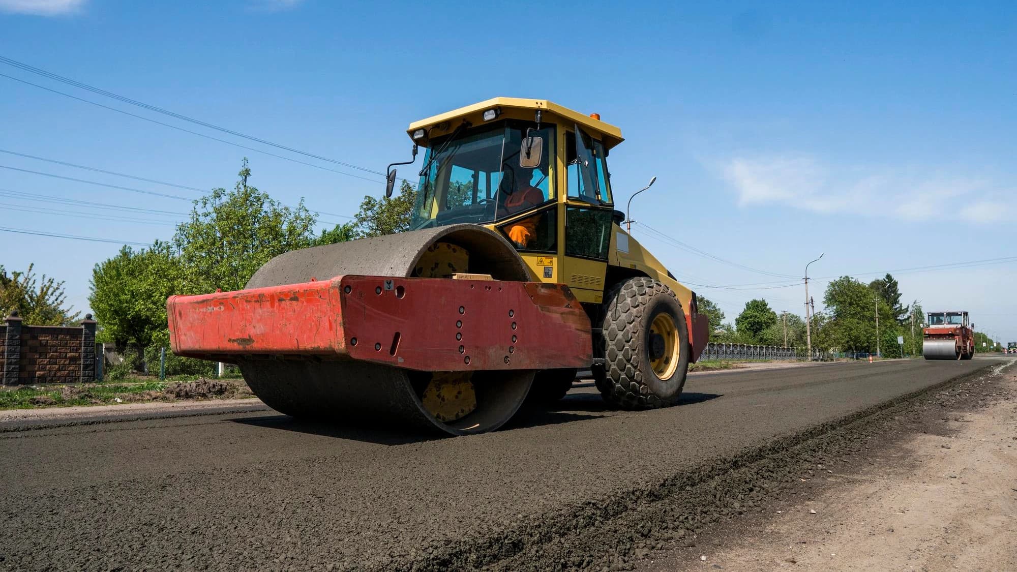 Large-scale commercial paving project