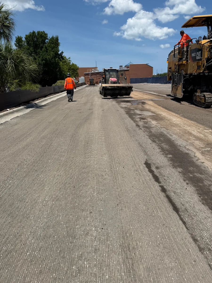 Commercial lot milling with crew — Central Florida