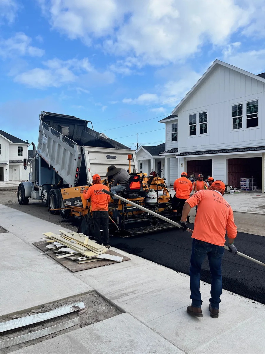 Paving crew in action on a Central Florida project